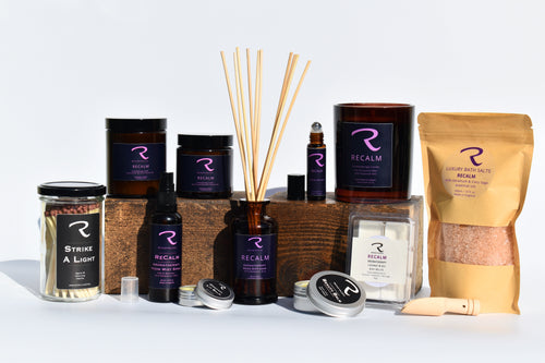 ReCalm Holistic Aromatherapy Collection of Products to Relax Rejuvenate Recover and ReCalm