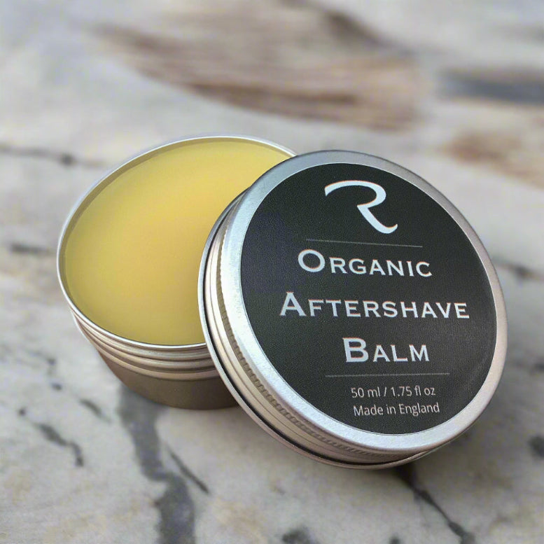 Aftershave Balm by Recalm Holistic for irritated, dry, flaky skin, designed to restore skin back to natural PH Balance made with 100% natural plant based ingredients