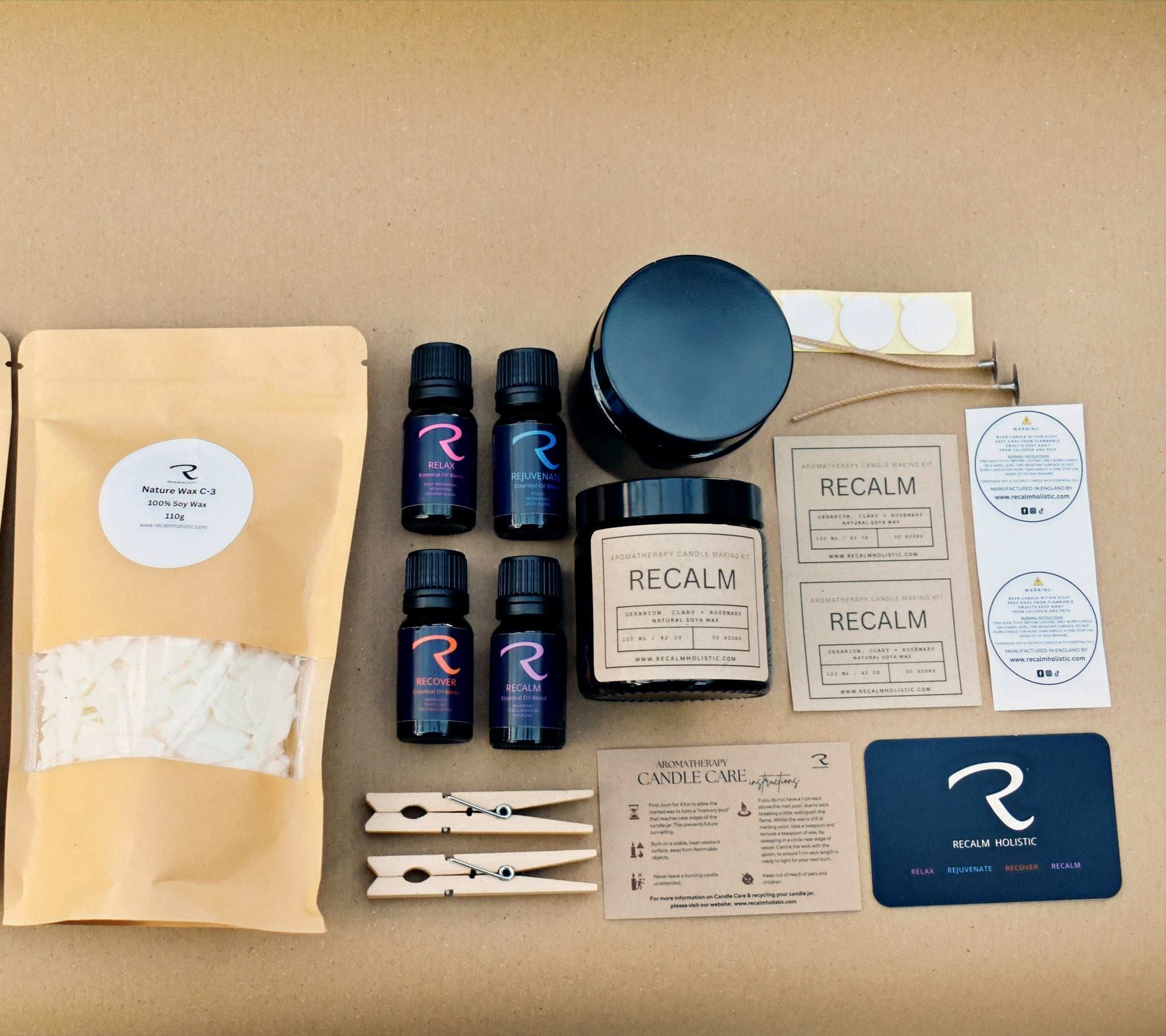 LUXURY CANDLE MAKING KIT - ECO VEGAN FRIENDLY SPA EDITION