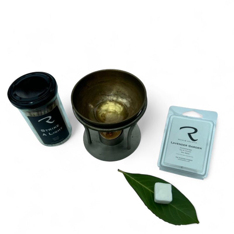 Lavender Garden Wax Melts by ReCalm Holistic, Vegan Wax of Soy and Coconut with Pure Essential Oils