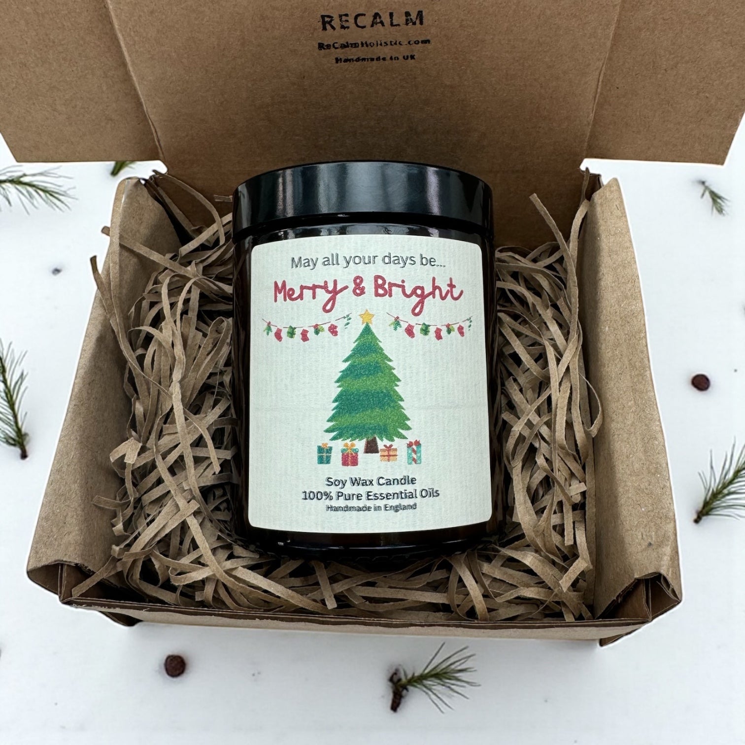 Merry and Bright - Christmas Candle