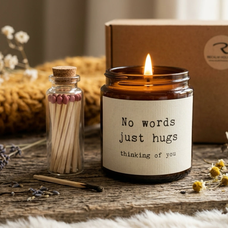 No Words Just Hugs - Sympathy Candle