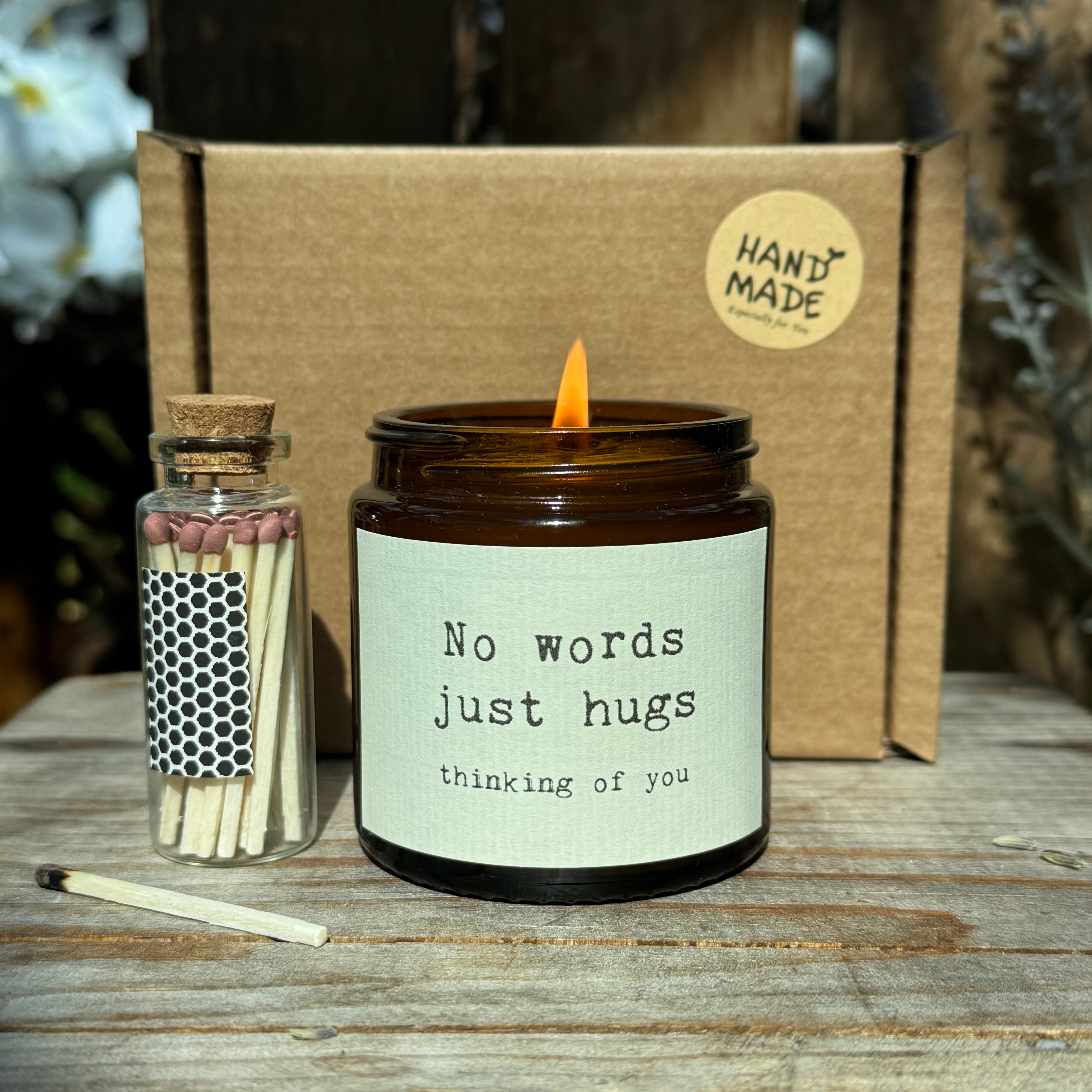 No Words Just Hugs - Sympathy Candle