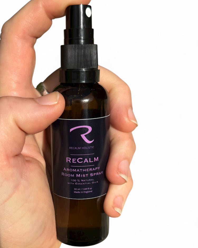 ReCalm Room Mist Spray, Fine Atomiser Mist Spray to ground, balance and destress you, our spa aroma