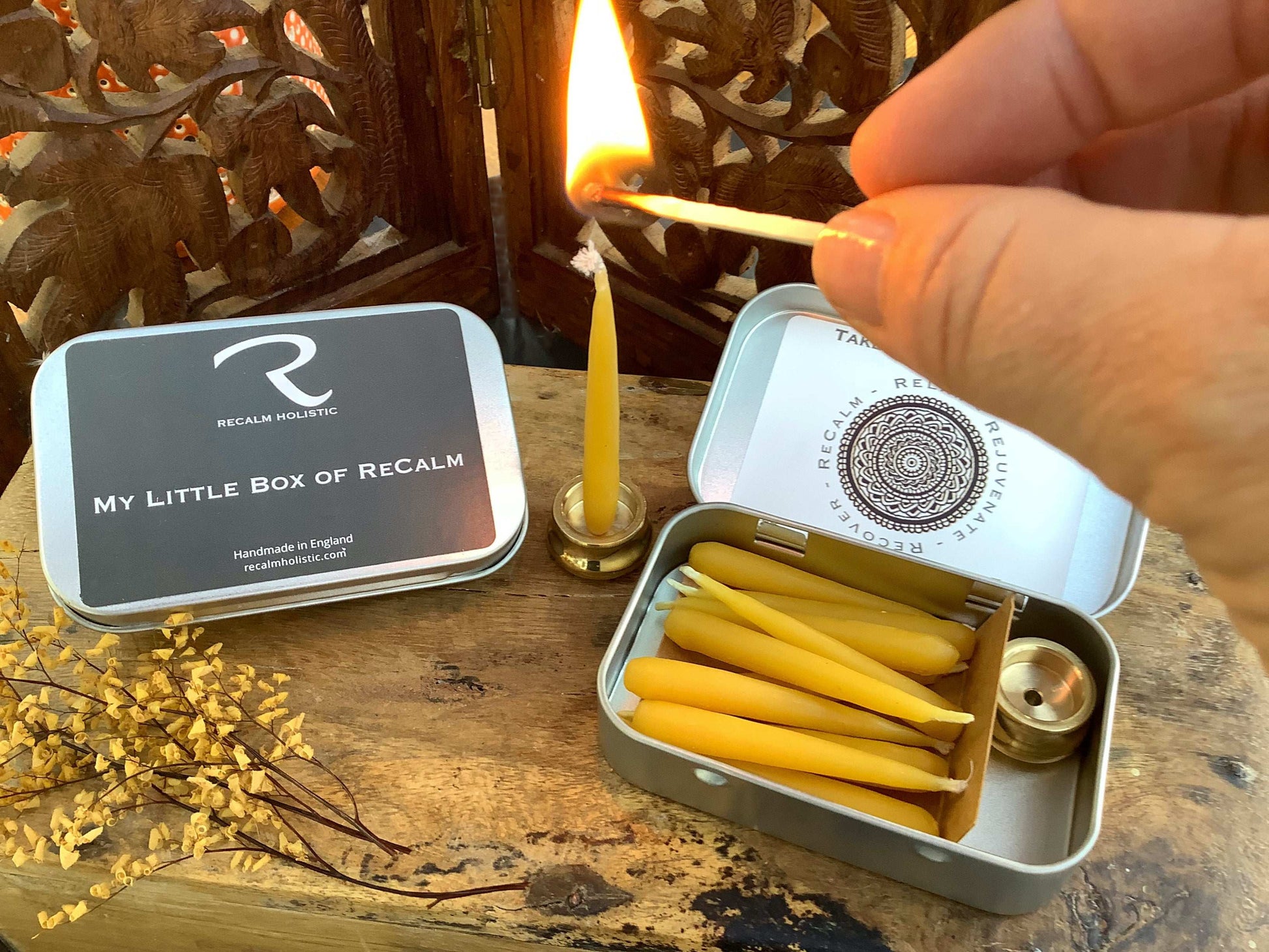 My Little Box of ReCalm - Beeswax Mini Candles 100% Natural