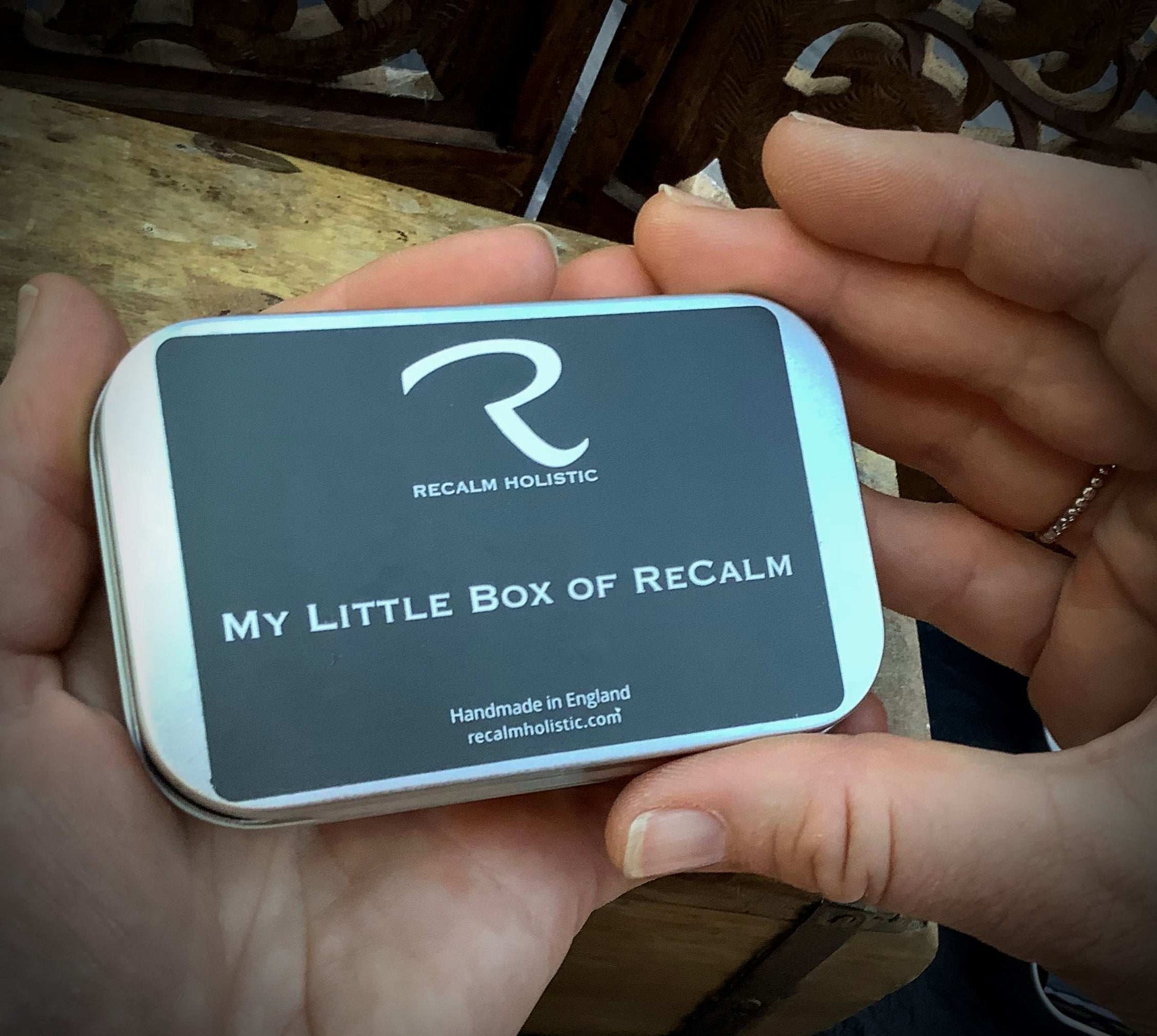 Portable Tin from ReCalm Holistic Mini Beeswax Candles for Mindful Moments