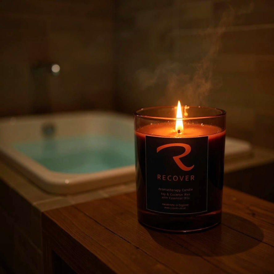 Recover Candle for wellbeing with Eucalyptus, Rosemary and Pine, Spa Candle