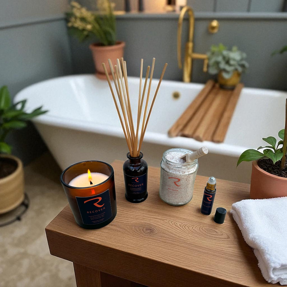 Recover Aromatherapy Candle Pamper Self Care Gift Set