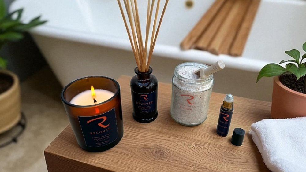 Recover Wellness Ritual by ReCalm Holistic, ReCalm Holistic have everything you need to make your home a wellness retreat, each product is handmade using the finest natural ingredients, Spa Quality products to encourage you to have a few hours off each week to RELAX REJUVENATE RECOVER and RECALM. Just choose your mood and keep adding your your weekly ritual box, take into your bathroom, shut the door and set up your little retreat to recharge your energy reserves.