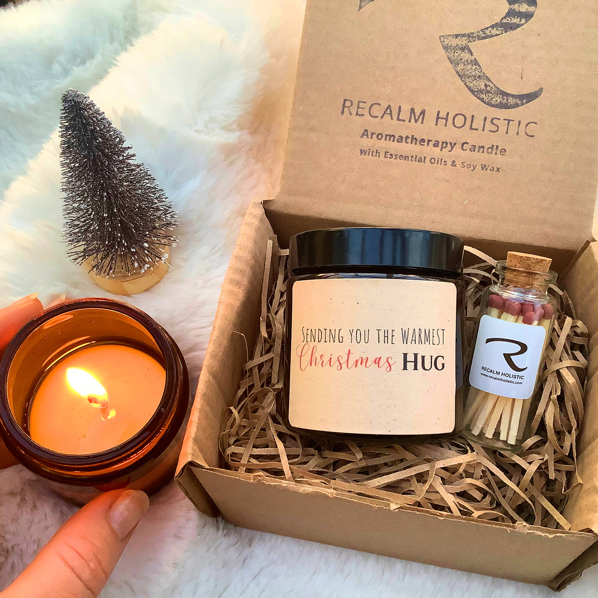 Sending you the warmest Christmas Hug - Aromatherapy Candle
