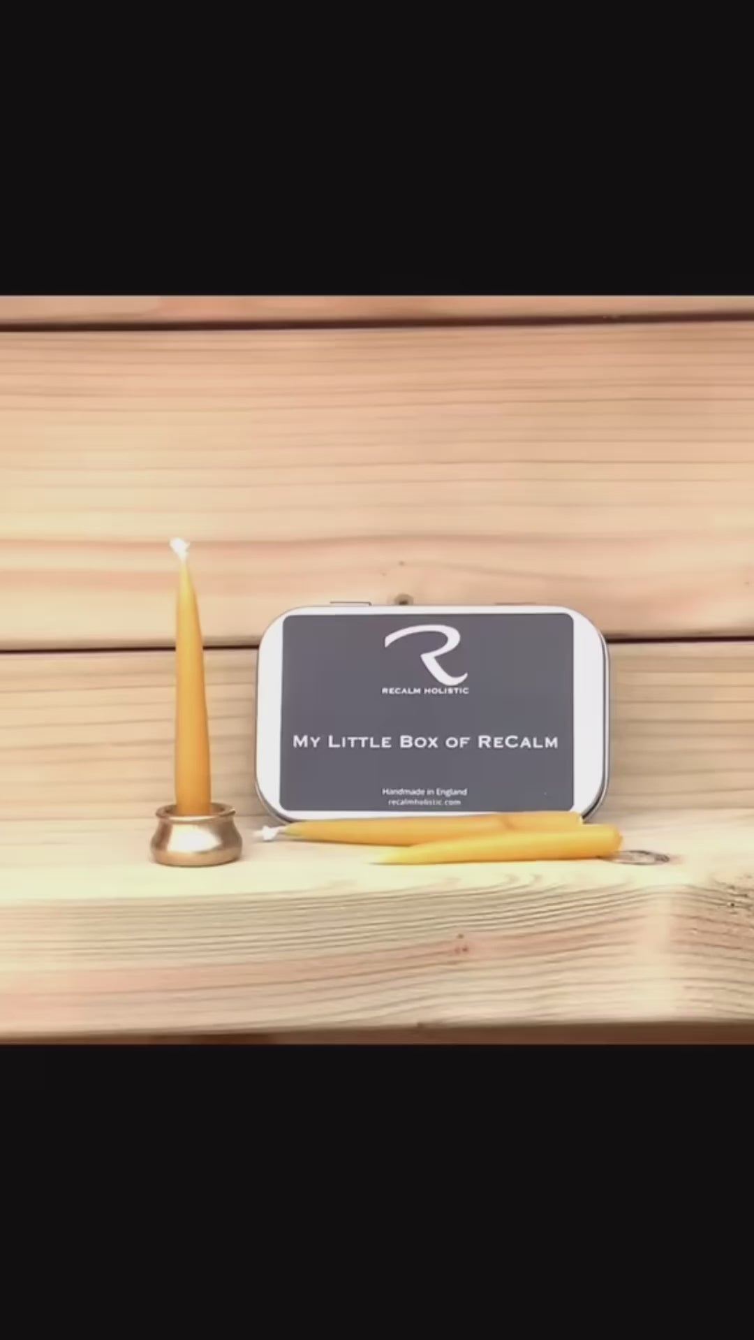 My Little Box of ReCalm mini beeswax candles, mindful moments, meditation, revision, for Birthday, Christmas, Secret Santa Candles, Christmas Stocking filler
