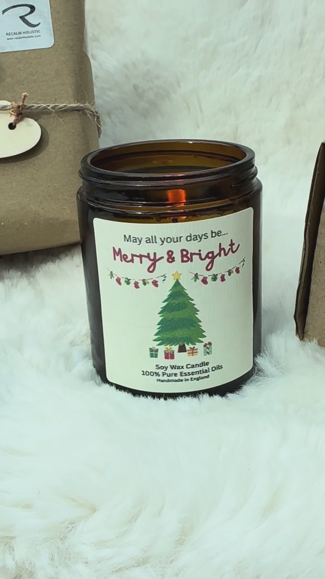 Merry and Bright - Christmas Candle