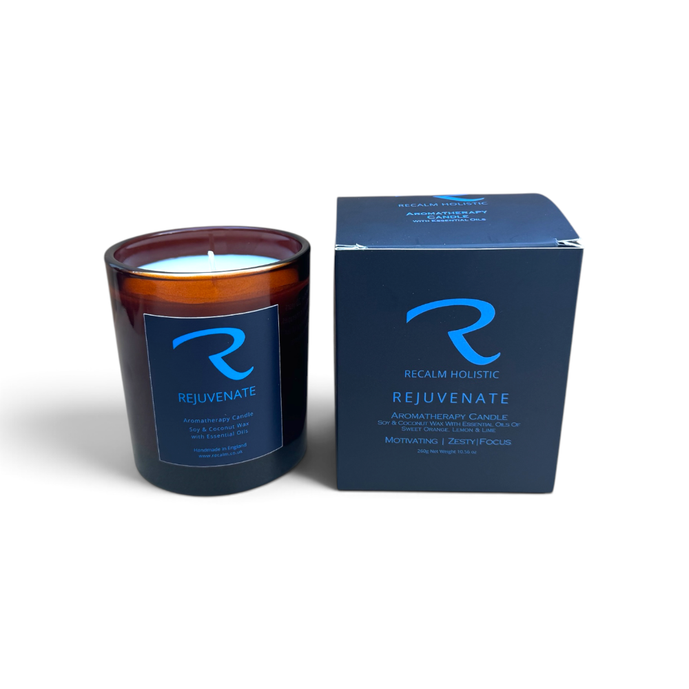 Rejuvenate candle to motivate, and focus your mood, light in the daytime to uplift and fill your home with this natural fragrance of Lemon, Lime and Orange Essential oils with soy and coconut wax, 100% natural