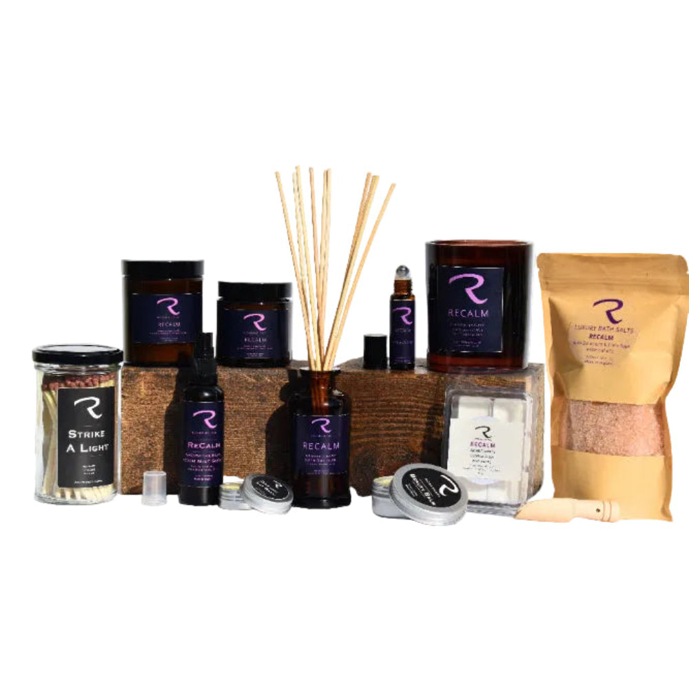ReCalm Holistic Aromatherapy Collection of Products to Relax Rejuvenate Recover and ReCalm 