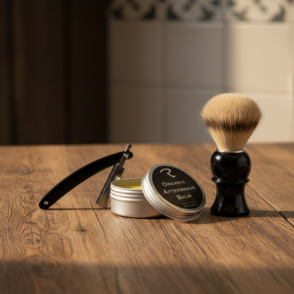 Use the Organic Aftershave balm by ReCalm in the photo