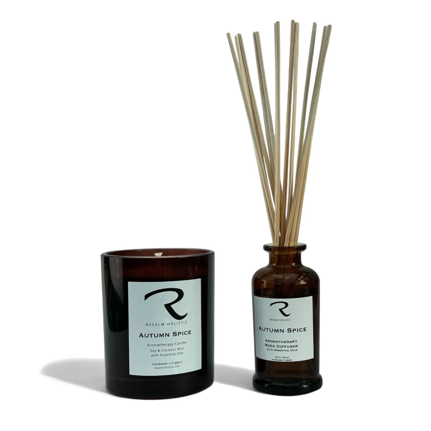 Autumn Spice Gift Set - Aromatherapy Candle & Reed Diffuser