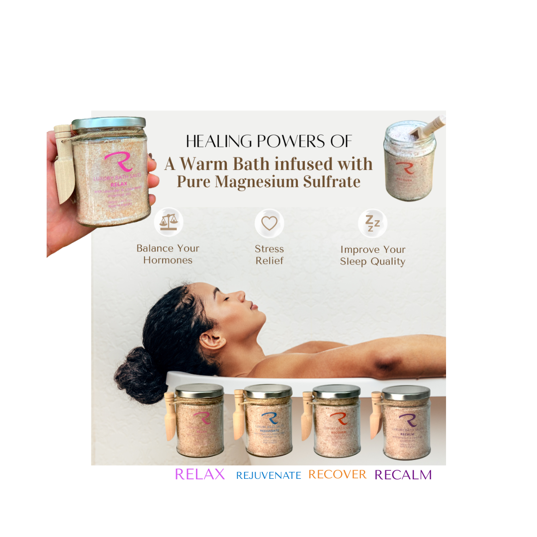 Relax Bath Salts, Sleep Promoting, Meditating, Calming Blend