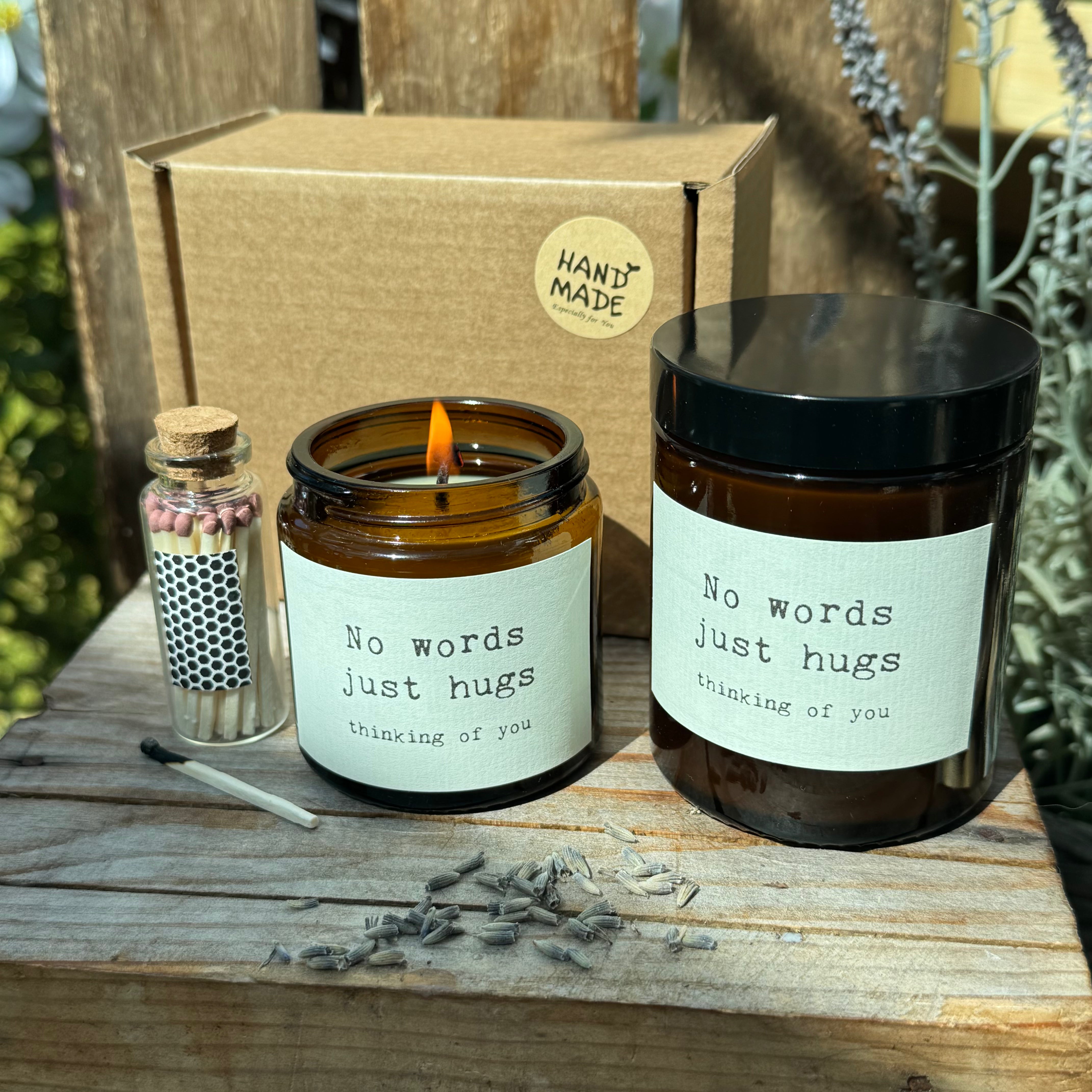 No Words Just Hugs - Sympathy Candle