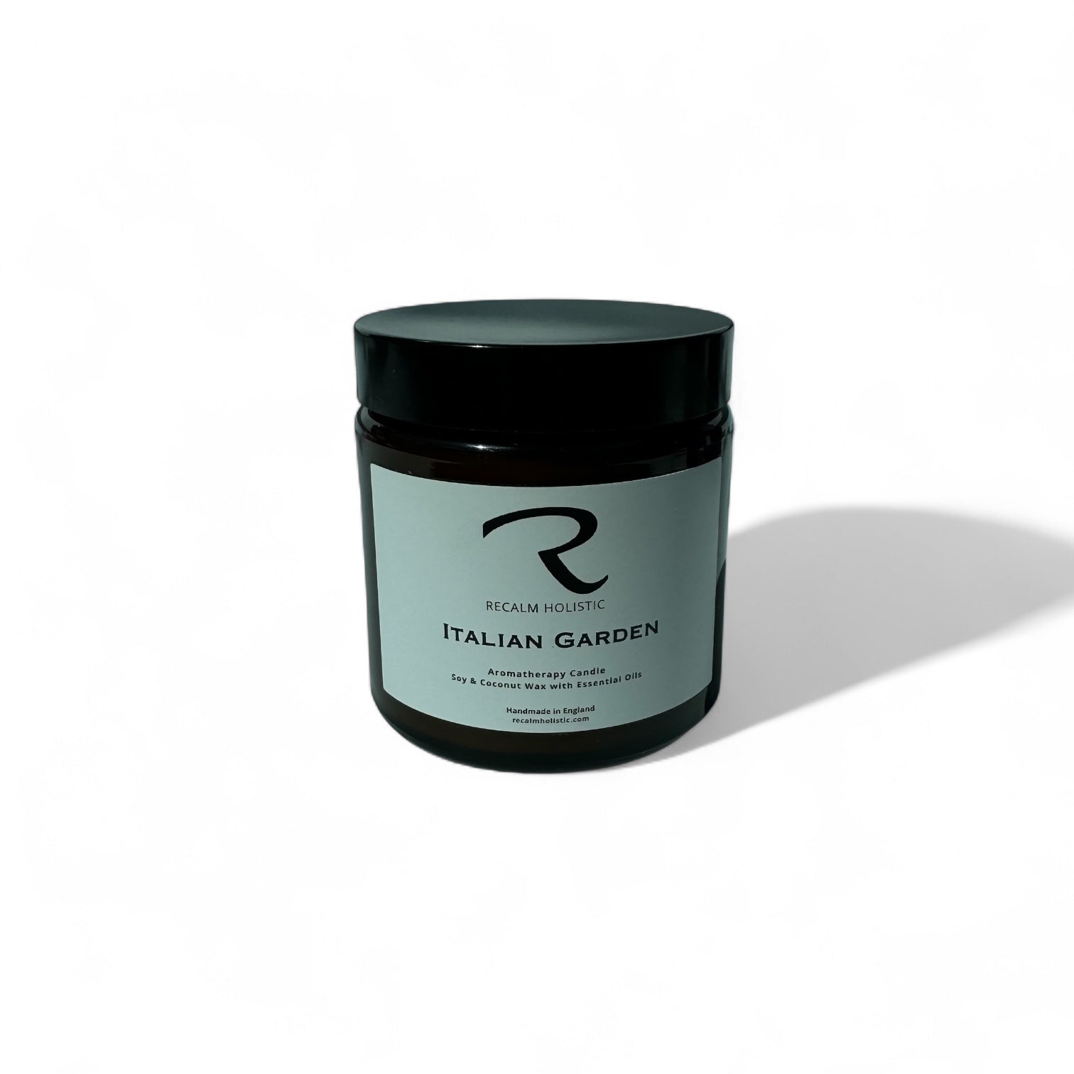 Italian Garden Aromatherapy Candle with pure essential Oils in Amber Jar 