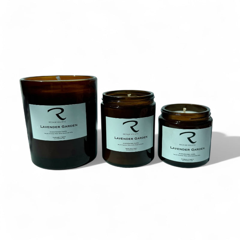 Lavender Garden Candle, Aromatherapy Candle with pure Lavender essential oil, in 3 sizes, Best Aromatherapy Candles