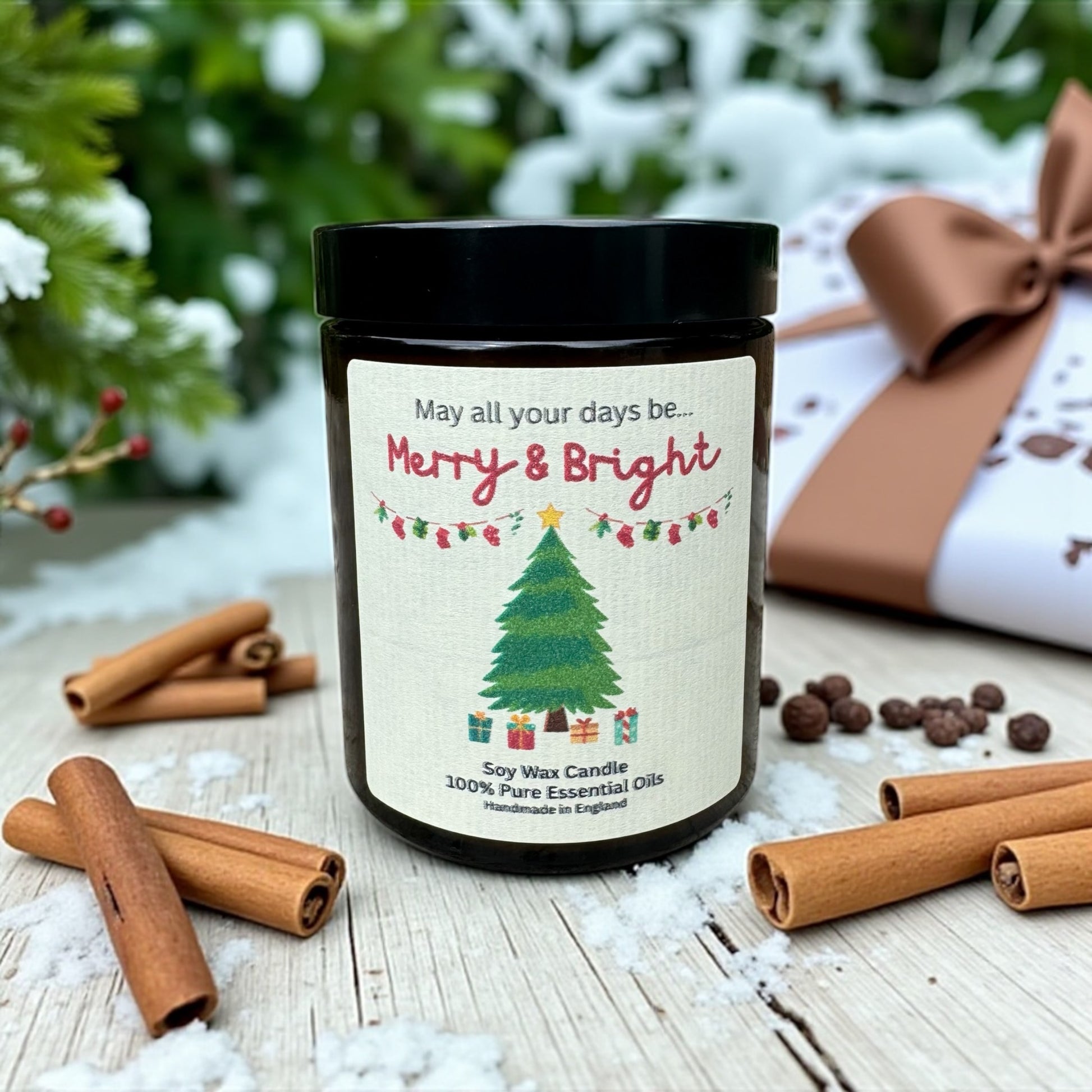 Merry and Bright - Christmas Candle