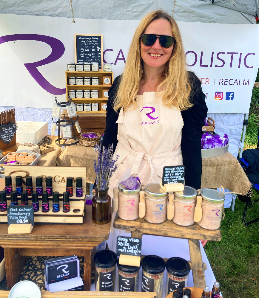 Owner of ReCalm Holistic at an Artisan Fair