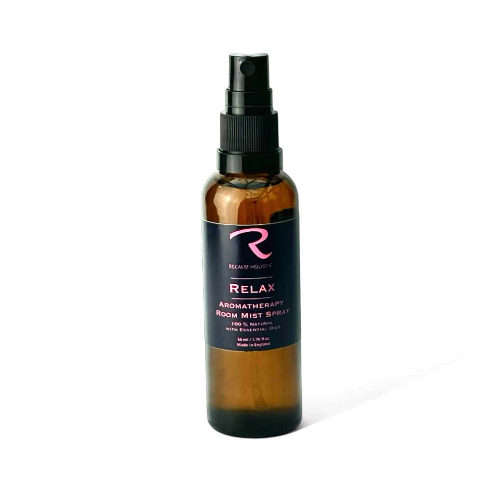 Relax Aromatherapy Room Mist Spray for home, 100% natural, with pure essential oils, for home and car, to calm your mind and ease tension