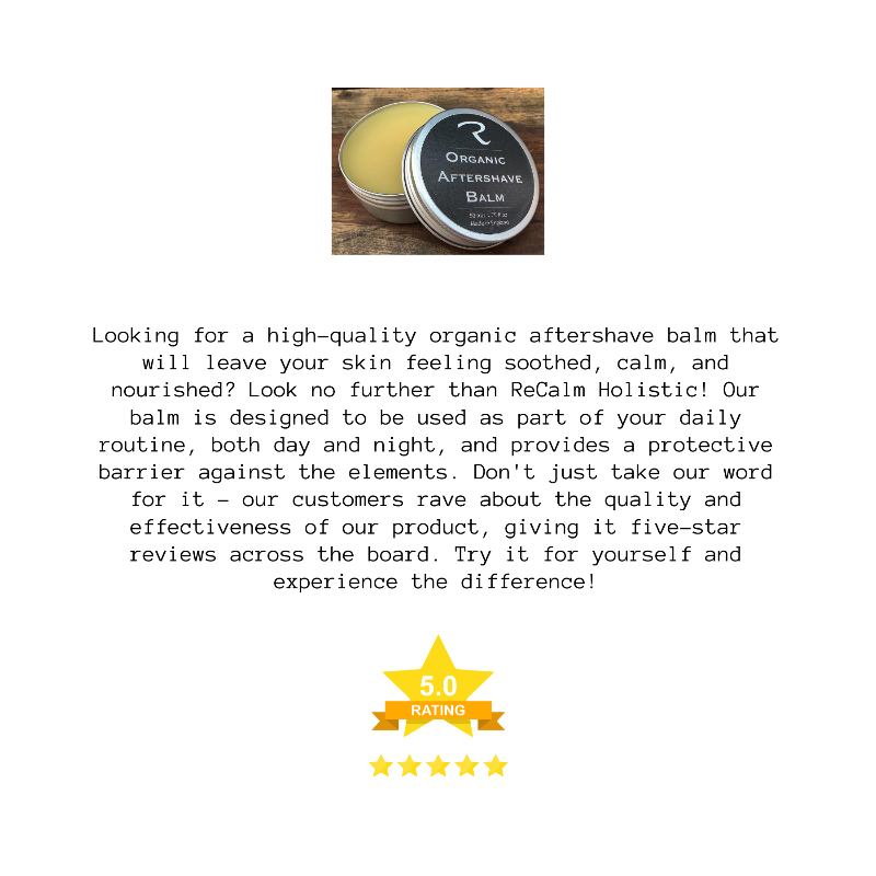 ReCalm Aftershave balm rave reviews, 100% natural ingredients, best selling Aftershave balm 