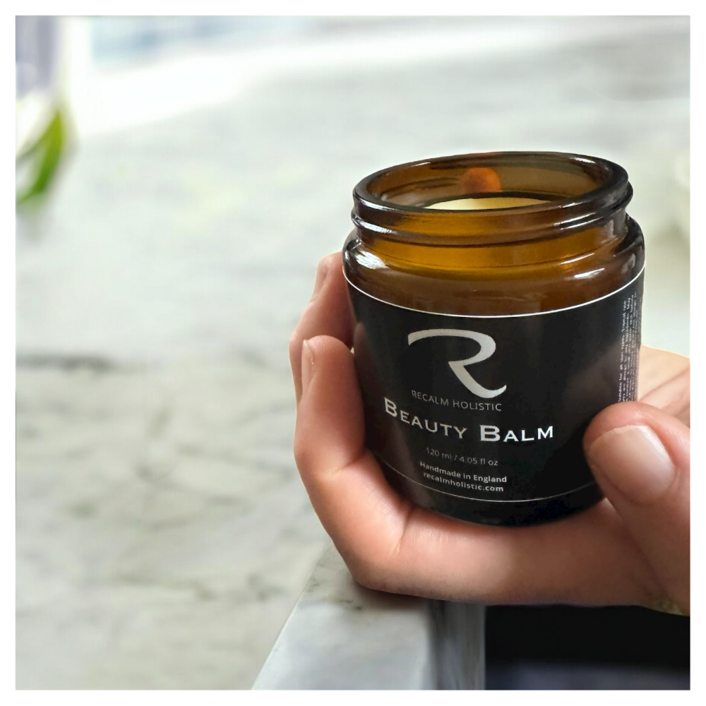 ReCalm Beauty Balm the most sought after balm for all skin types and all ages, it is incredible, who says you need lots of different products, we are here to prove this really is not the case, and we have case studies to prove this.  This ReCalm Beauty Balm is 100% natural and amazing results from all ages from spotty skin to terrible troubled irritated skin.
