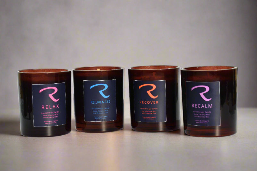 Aromatherapy Candles to Relax, Rejuvenate, Recover and ReCalm Essential Candles Luxury Spa Candles, best natural candles, essential oil candles