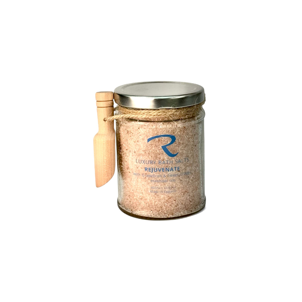 Rejuvenate Bath Salts to awaken your senses and feel rejuvenated and uplifted, this zesty blend is designed to help you focus and awaken your senses