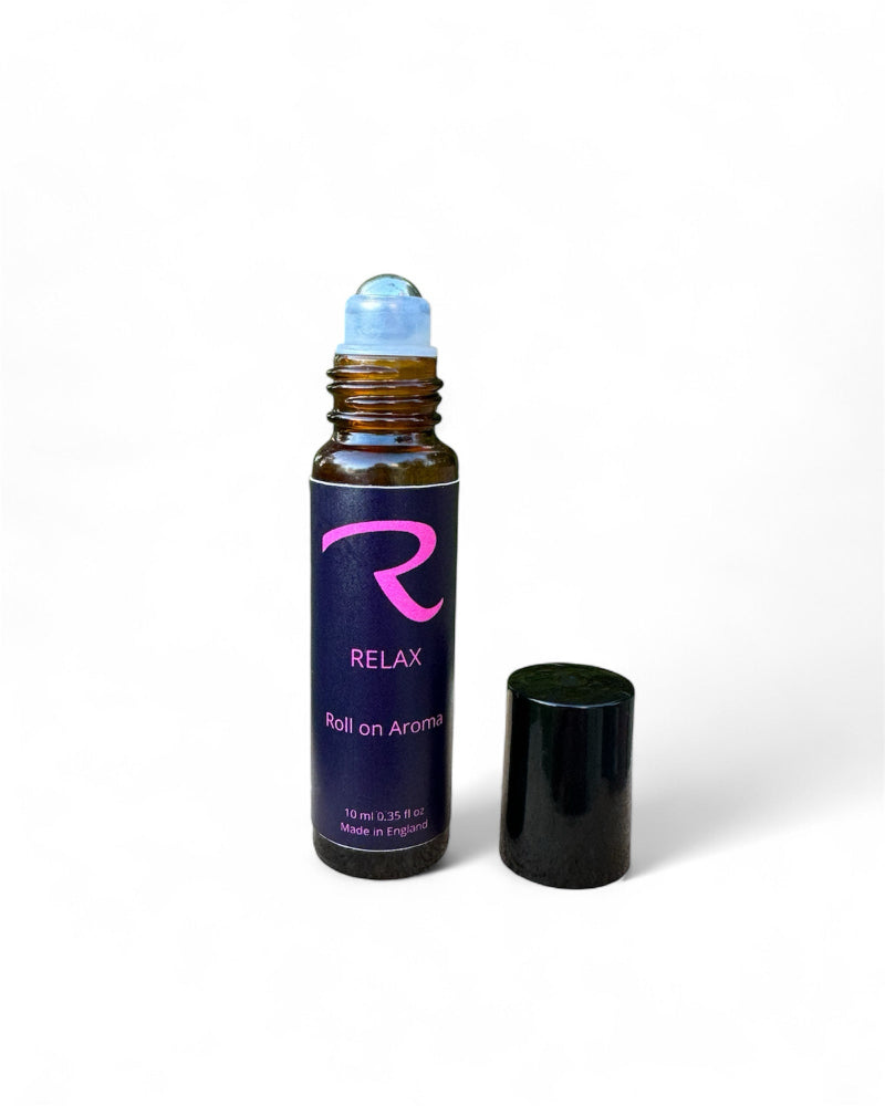 Relax Pulse Points by ReCalm Holistic, Restfulness, Sleep Promoting, Calming Blend, on-the-go natural alternative to perfume, the finest roll on aromas in the UK for pulse points that are made using the finest 100% natural ingredients using essential oils