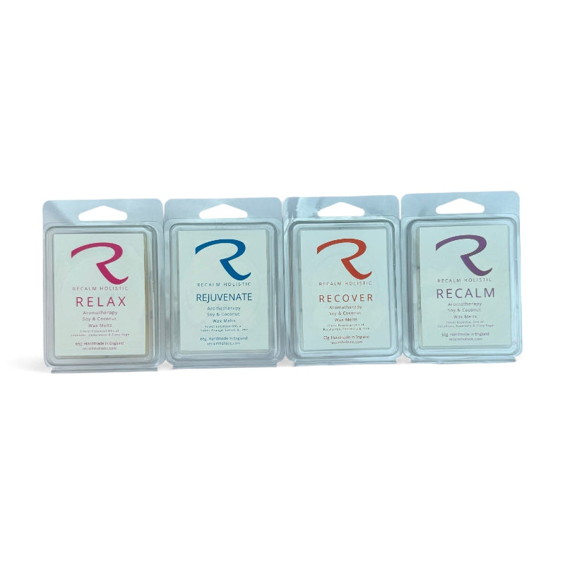 Essential Oils Wax Melts by ReCalm Holistic Relax Rejuvenate Recover and ReCalm 
