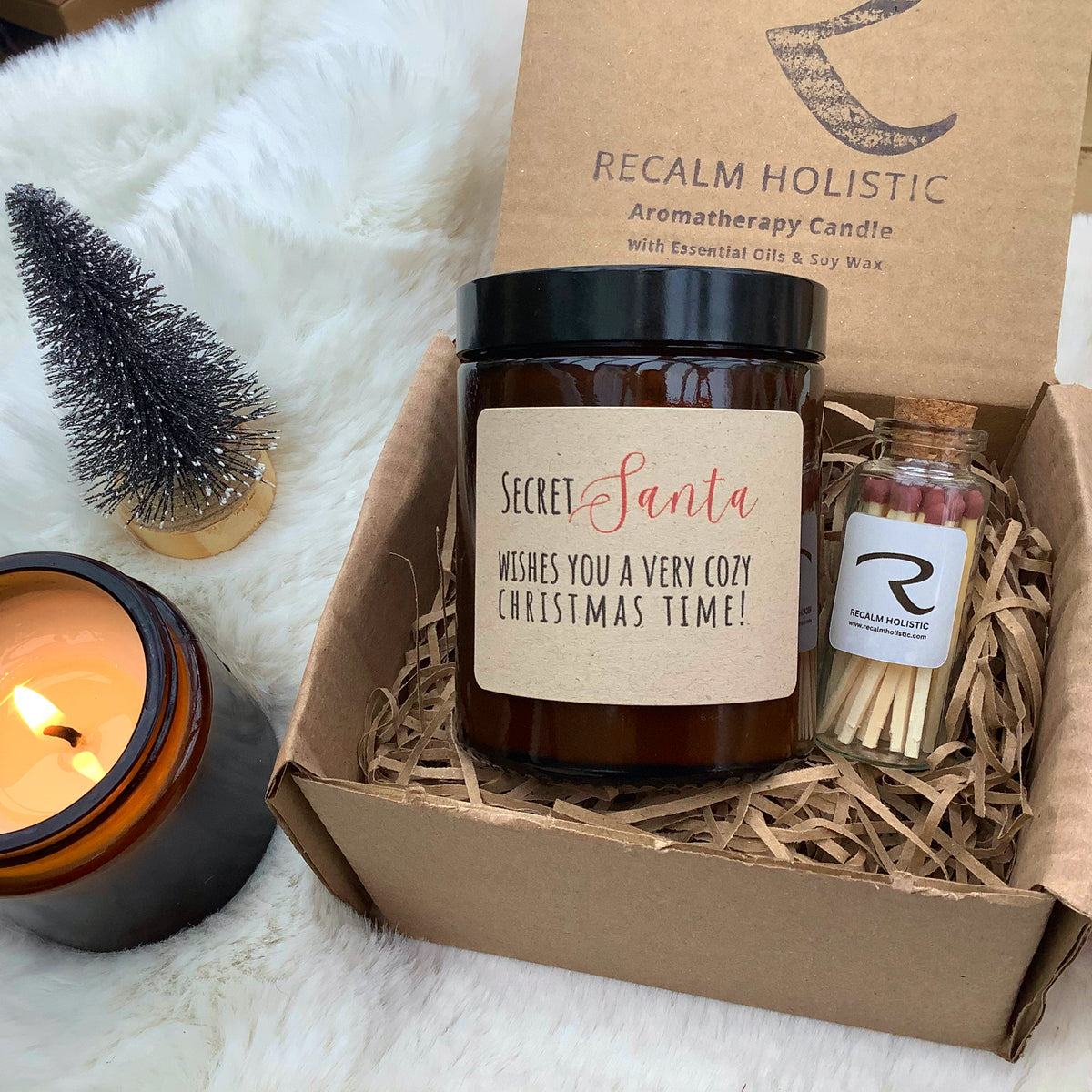 Secret Santa wishes you a very cosy Christmas time! - Aromatherapy Candle