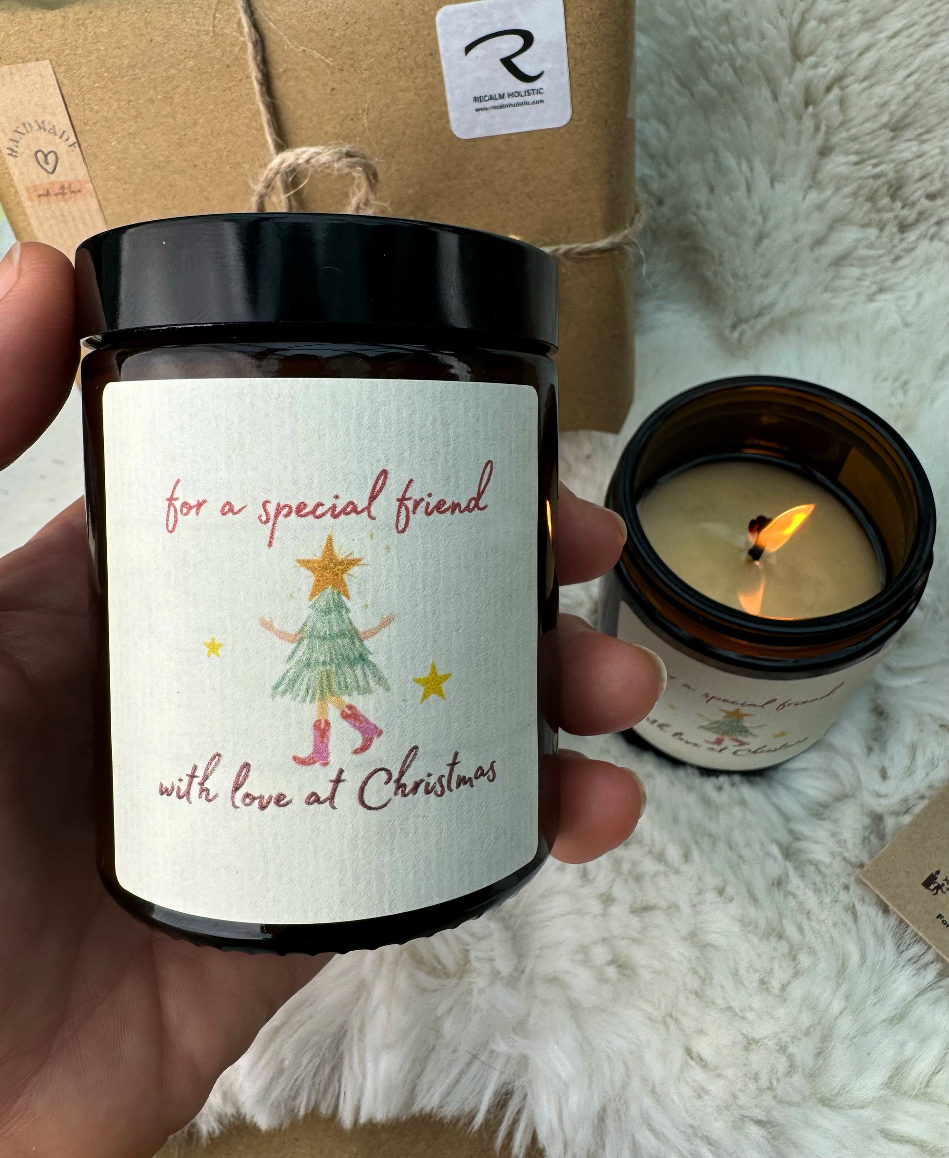 Special Friend with Love at Christmas - Essential Oil Candle