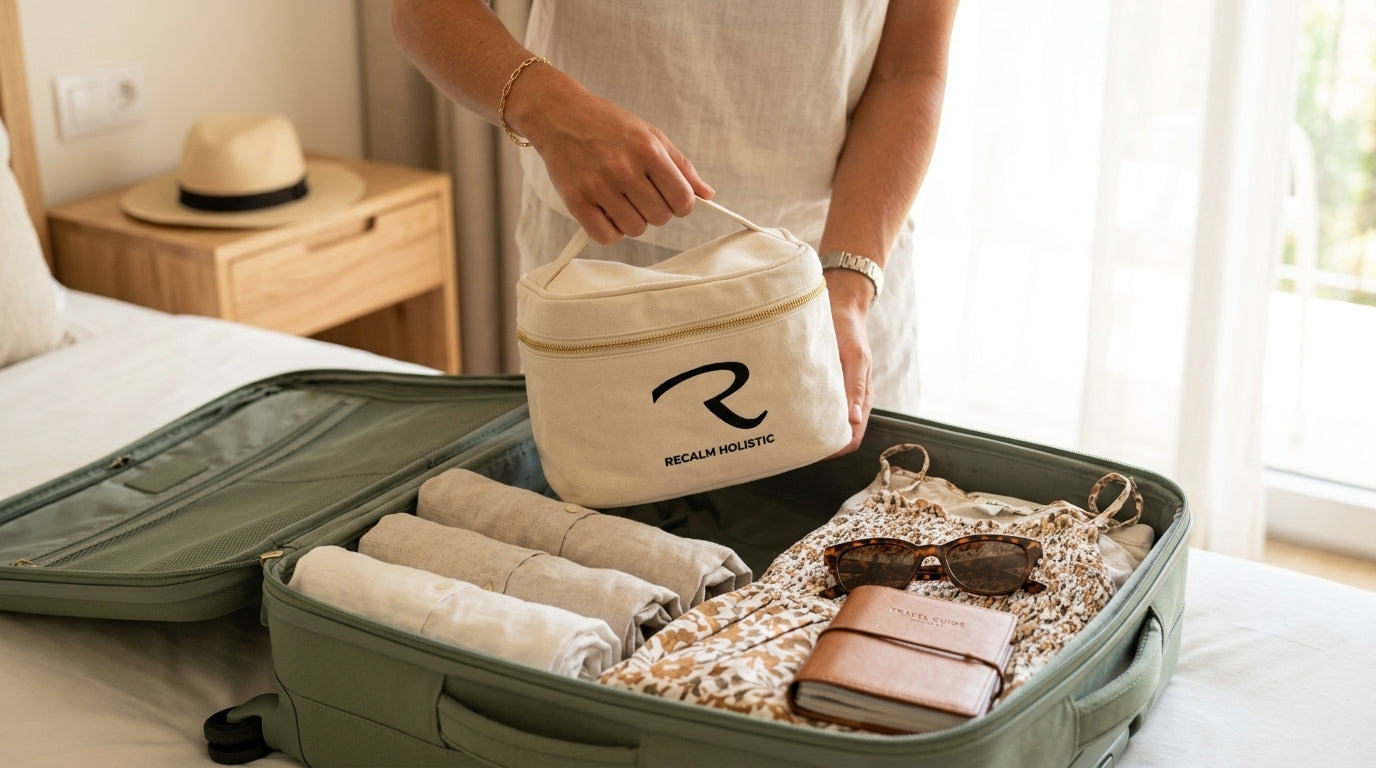 Portable Canvas luxury 100% cotton portable case to carry all your essentials