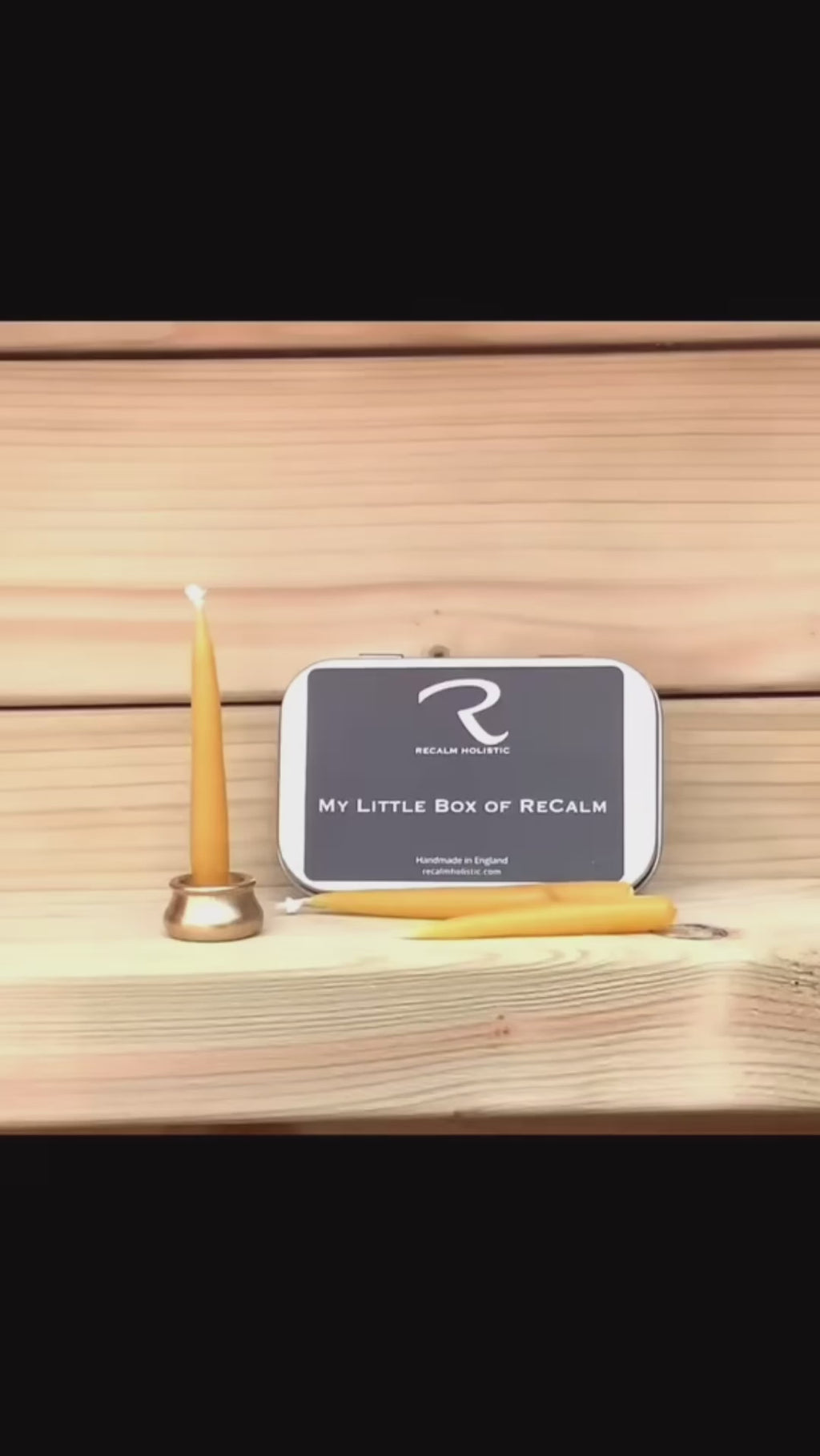 My Little Box of ReCalm mini beeswax candles, mindful moments, meditation, revision, for Birthday, Christmas, Secret Santa Candles, Christmas Stocking filler